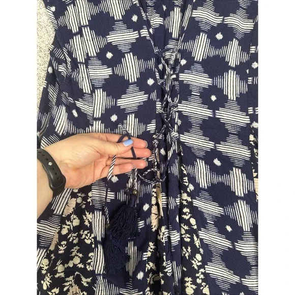 Anthropologie Maeve Indiga Swing Dress Size M Adjustable Back Strings Lined - Picture 6 of 9